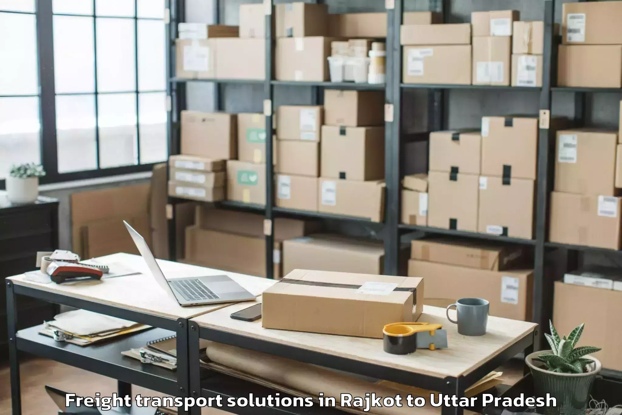 Book Rajkot to Unnao Freight Transport Solutions Online